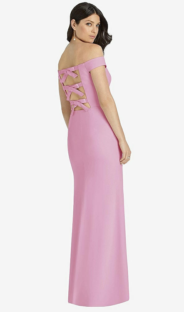 Back View - Powder Pink Dessy Bridesmaid Dress 3040