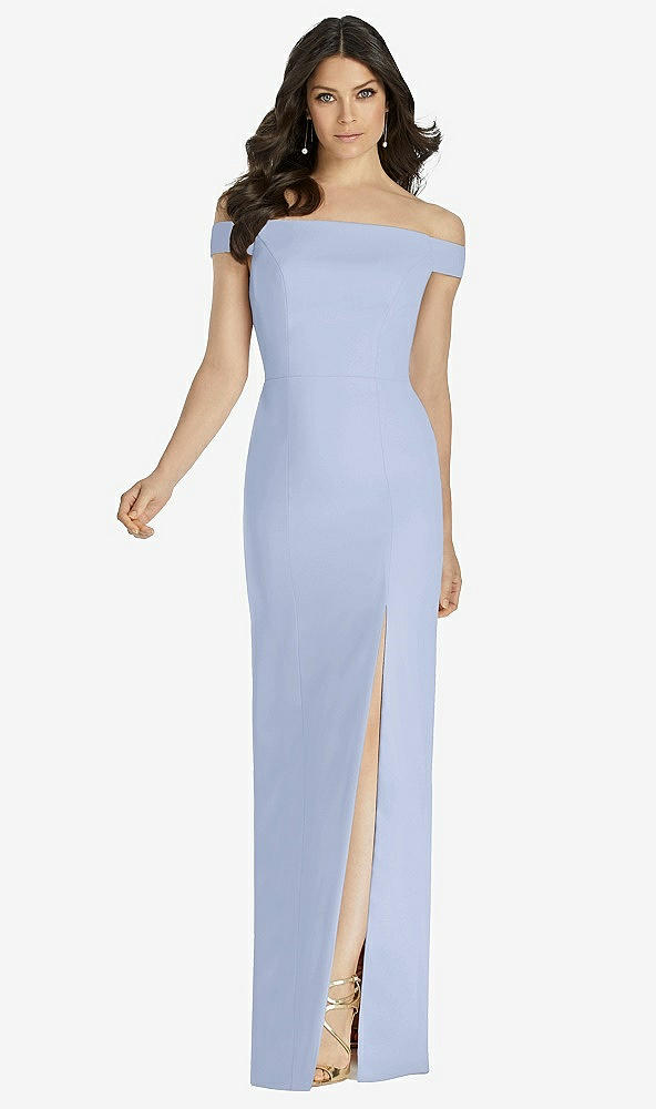 Front View - Sky Blue Dessy Bridesmaid Dress 3040