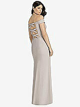 Rear View Thumbnail - Taupe Dessy Bridesmaid Dress 3040