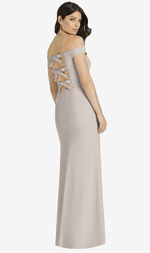 Back View - Taupe Dessy Bridesmaid Dress 3040