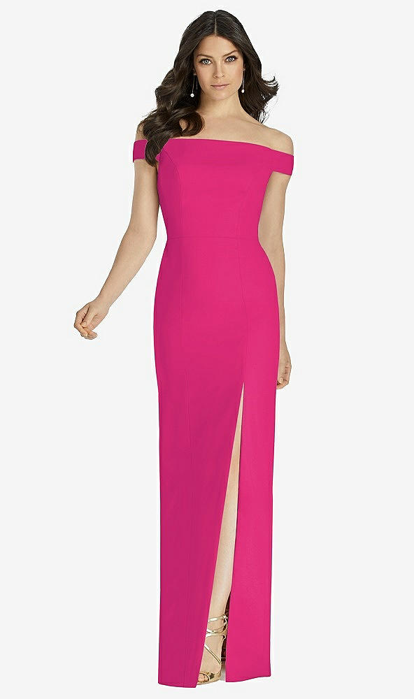 Front View - Think Pink Dessy Bridesmaid Dress 3040