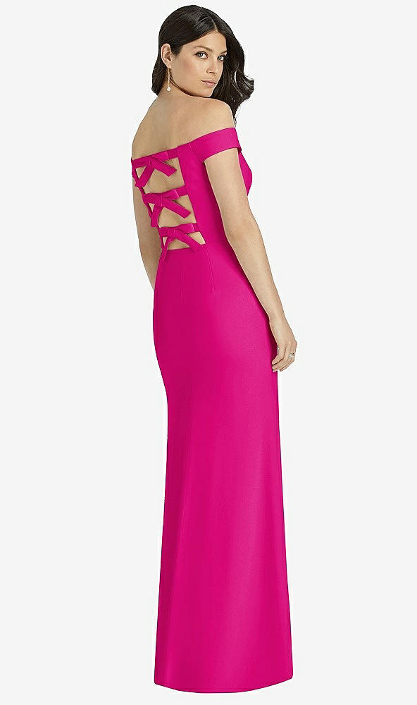 Back View - Think Pink Dessy Bridesmaid Dress 3040
