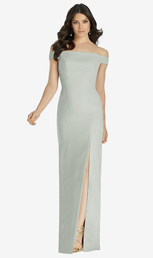 Front View - Willow Green Dessy Bridesmaid Dress 3040