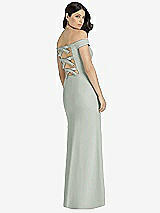 Rear View Thumbnail - Willow Green Dessy Bridesmaid Dress 3040