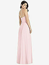Rear View Thumbnail - Ballet Pink Strapless Notch Chiffon Maxi Dress
