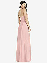 Rear View Thumbnail - Rose - PANTONE Rose Quartz Strapless Notch Chiffon Maxi Dress