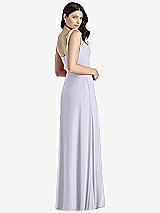 Rear View Thumbnail - Silver Dove Tie-Shoulder Chiffon Maxi Dress with Front Slit