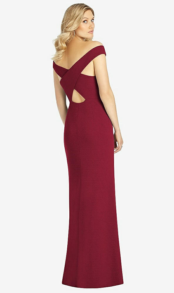 Back View - Burgundy After Six Bridesmaid Dress 6806