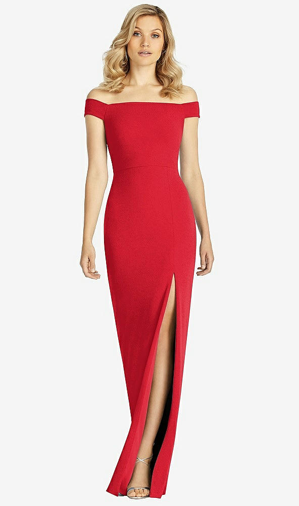 Front View - Parisian Red After Six Bridesmaid Dress 6806