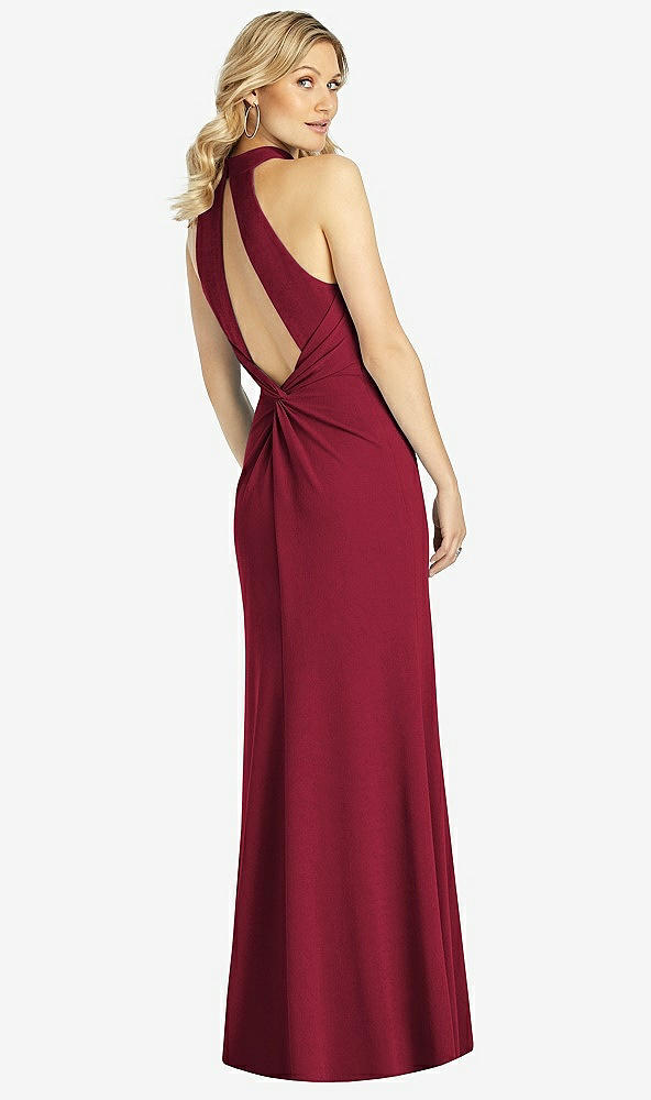 Back View - Burgundy After Six Bridesmaid Dress 6807