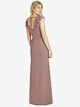 Rear View Thumbnail - Sienna Ruffled Sleeve Mermaid Dress with Front Slit