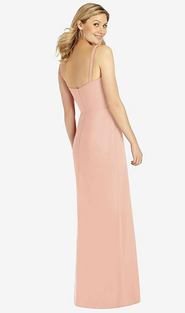 Back View - Pale Peach After Six Bridesmaid Dress 6811