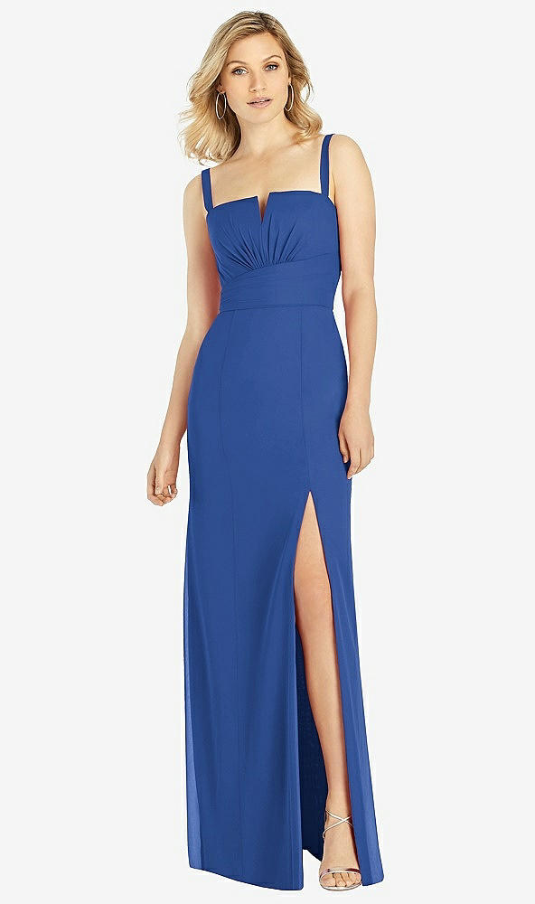 Front View - Classic Blue After Six Bridesmaid Dress 6811