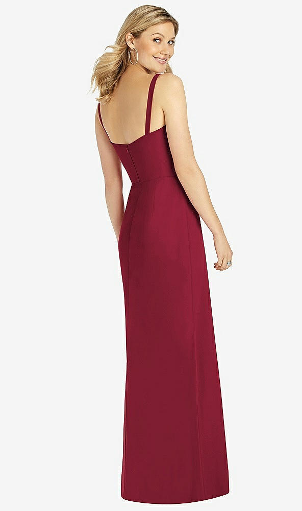 Back View - Burgundy After Six Bridesmaid Dress 6811