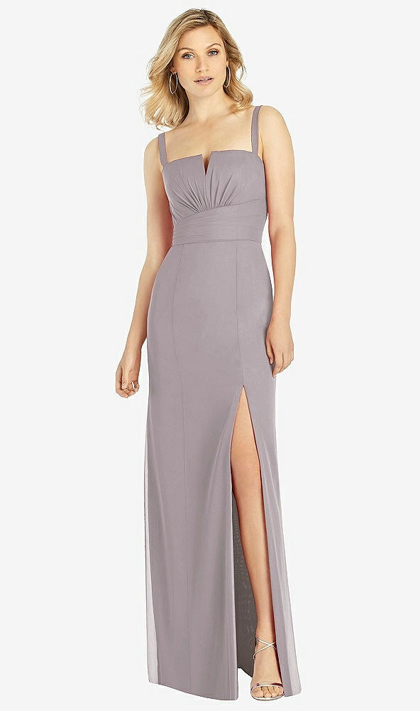 Front View - Cashmere Gray After Six Bridesmaid Dress 6811