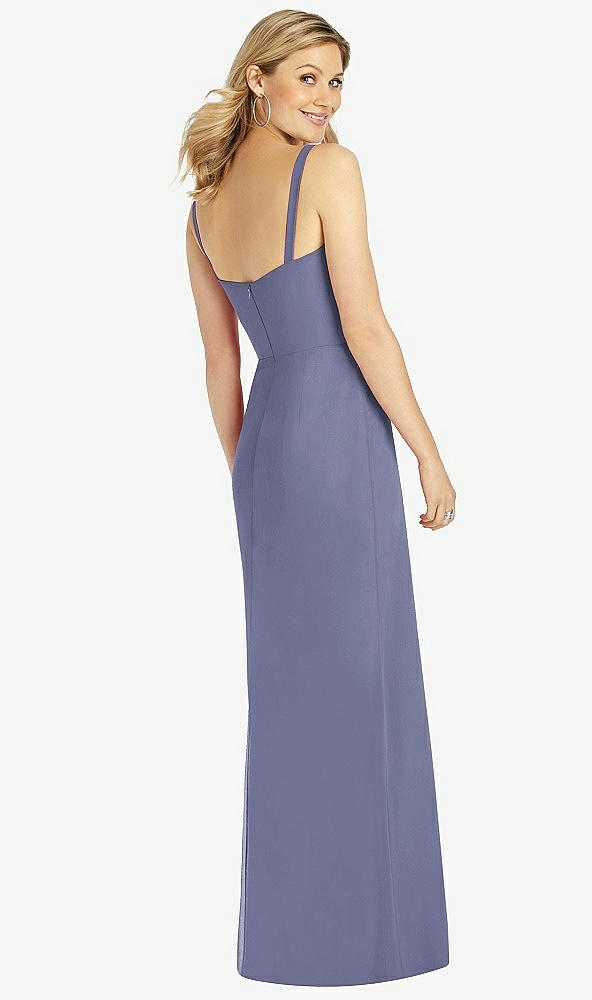 Back View - French Blue After Six Bridesmaid Dress 6811