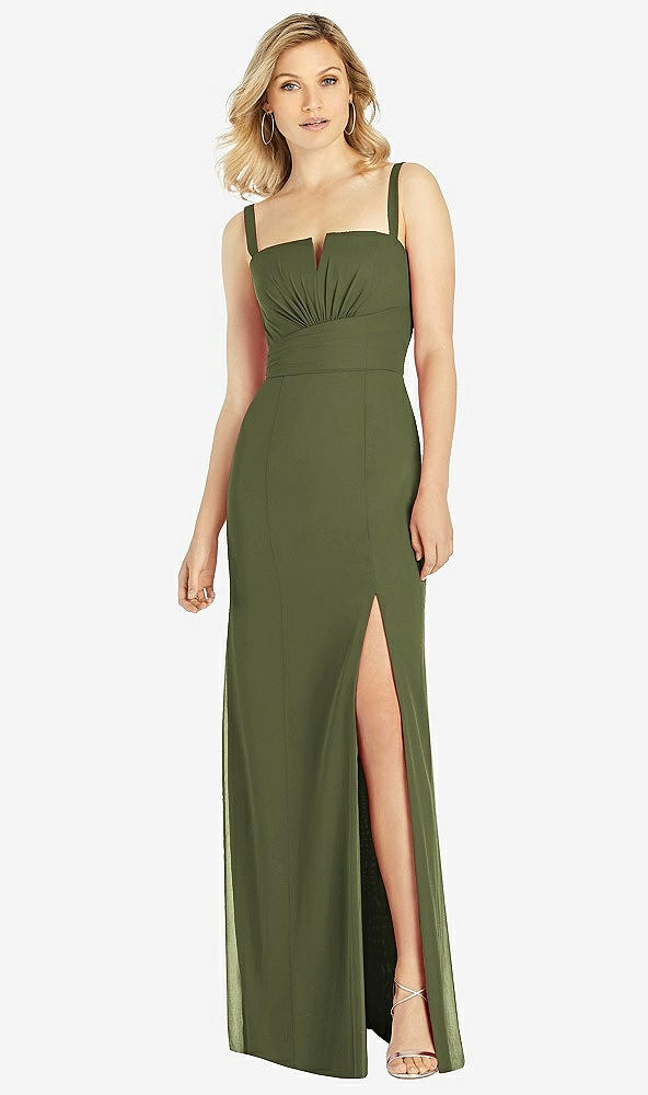Front View - Olive Green After Six Bridesmaid Dress 6811