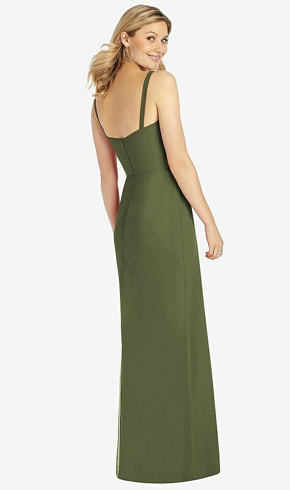 Back View - Olive Green After Six Bridesmaid Dress 6811
