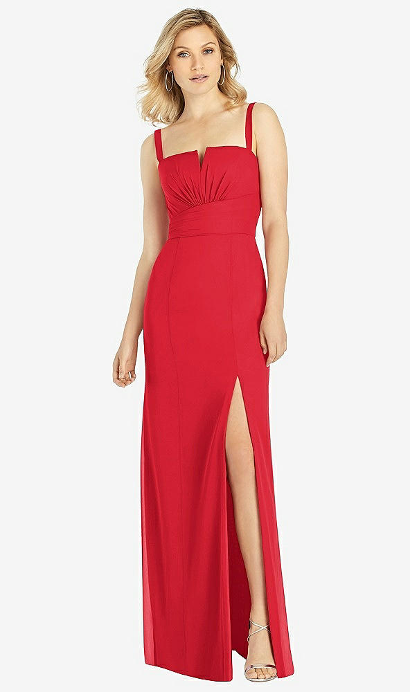Front View - Parisian Red After Six Bridesmaid Dress 6811