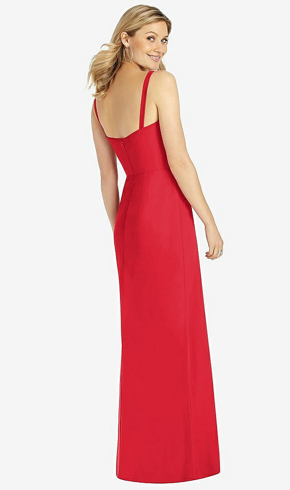 Back View - Parisian Red After Six Bridesmaid Dress 6811