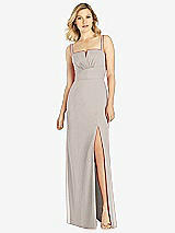 Front View Thumbnail - Taupe After Six Bridesmaid Dress 6811