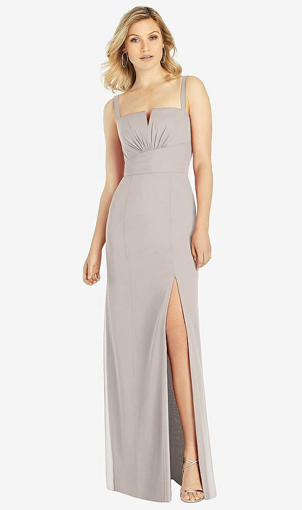 Front View - Taupe After Six Bridesmaid Dress 6811