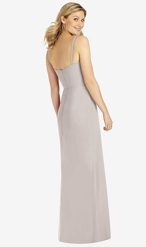 Back View - Taupe After Six Bridesmaid Dress 6811
