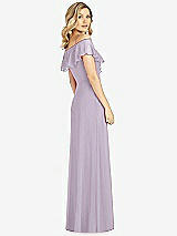 Rear View Thumbnail - Lilac Haze Ruffled Cold-Shoulder Maxi Dress