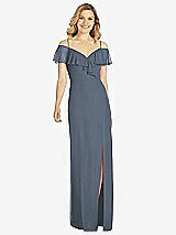 Front View Thumbnail - Silverstone Ruffled Cold-Shoulder Maxi Dress