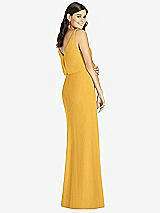 Rear View Thumbnail - NYC Yellow Blouson Bodice Mermaid Dress with Front Slit