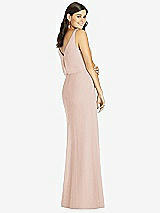Rear View Thumbnail - Cameo Blouson Bodice Mermaid Dress with Front Slit
