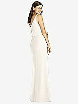 Rear View Thumbnail - Ivory Blouson Bodice Mermaid Dress with Front Slit