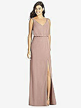 Front View Thumbnail - Neu Nude Blouson Bodice Mermaid Dress with Front Slit