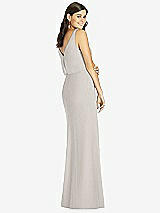 Rear View Thumbnail - Oyster Blouson Bodice Mermaid Dress with Front Slit