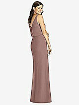 Rear View Thumbnail - Sienna Blouson Bodice Mermaid Dress with Front Slit