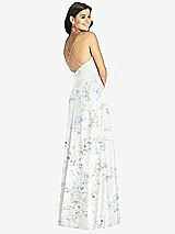 Rear View Thumbnail - Bleu Garden Criss Cross Back A-Line Maxi Dress