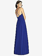Rear View Thumbnail - Cobalt Blue Criss Cross Back A-Line Maxi Dress