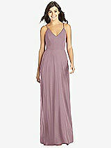 Front View Thumbnail - Dusty Rose Criss Cross Back A-Line Maxi Dress