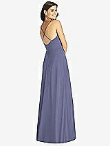 Rear View Thumbnail - French Blue Criss Cross Back A-Line Maxi Dress