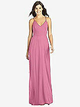 Front View Thumbnail - Orchid Pink Criss Cross Back A-Line Maxi Dress