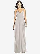 Front View Thumbnail - Oyster Criss Cross Back A-Line Maxi Dress