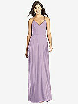 Front View Thumbnail - Pale Purple Criss Cross Back A-Line Maxi Dress