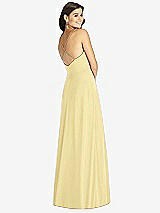 Rear View Thumbnail - Pale Yellow Criss Cross Back A-Line Maxi Dress