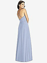 Rear View Thumbnail - Sky Blue Criss Cross Back A-Line Maxi Dress