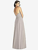Rear View Thumbnail - Taupe Criss Cross Back A-Line Maxi Dress