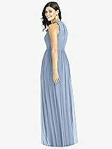 Rear View Thumbnail - Cloudy Shirred Skirt Jewel Neck Halter Dress with Front Slit