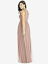 Rear View Thumbnail - Neu Nude Shirred Skirt Jewel Neck Halter Dress with Front Slit