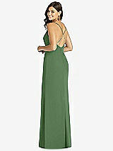 Rear View Thumbnail - Vineyard Green Criss Cross Back Mermaid Wrap Dress