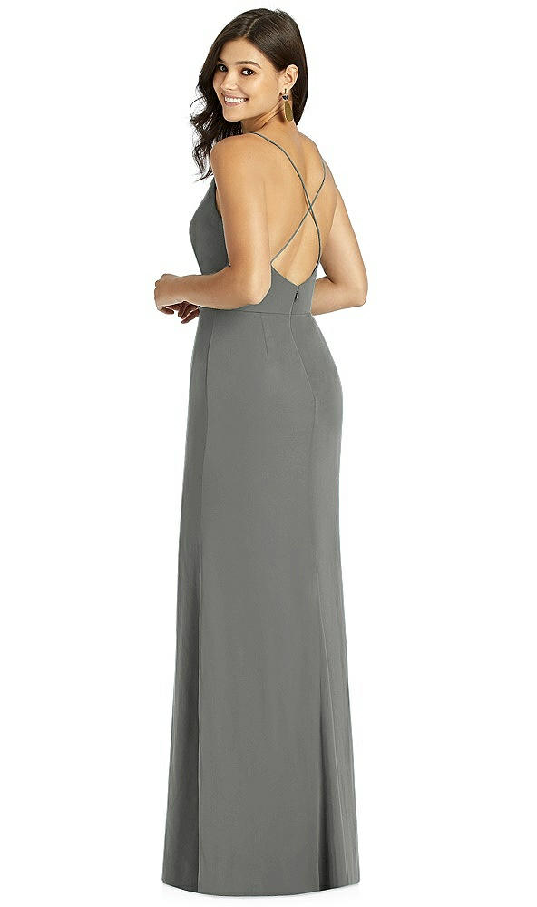 Back View - Charcoal Gray Thread Bridesmaid Style Cora