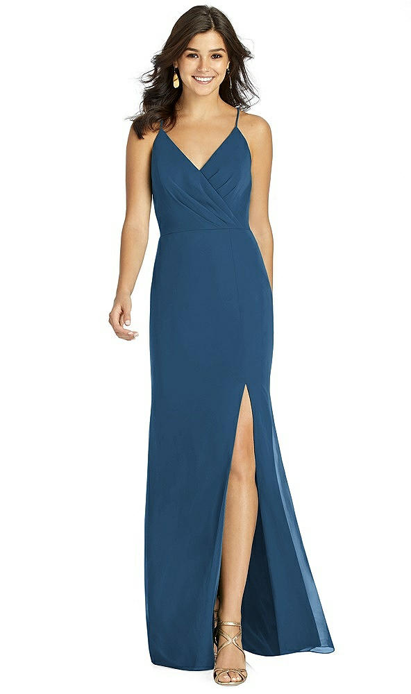 Front View - Dusk Blue Thread Bridesmaid Style Cora